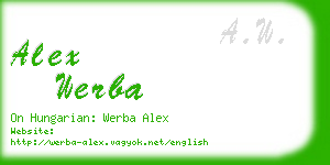 alex werba business card